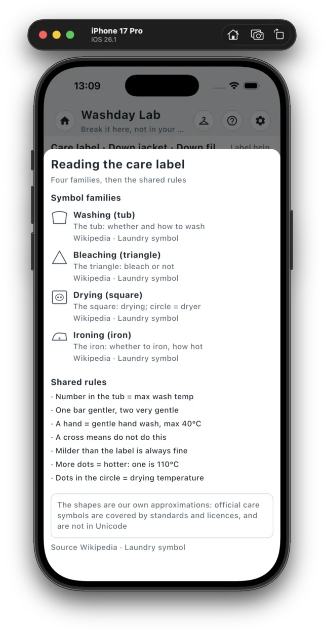 Read the care label