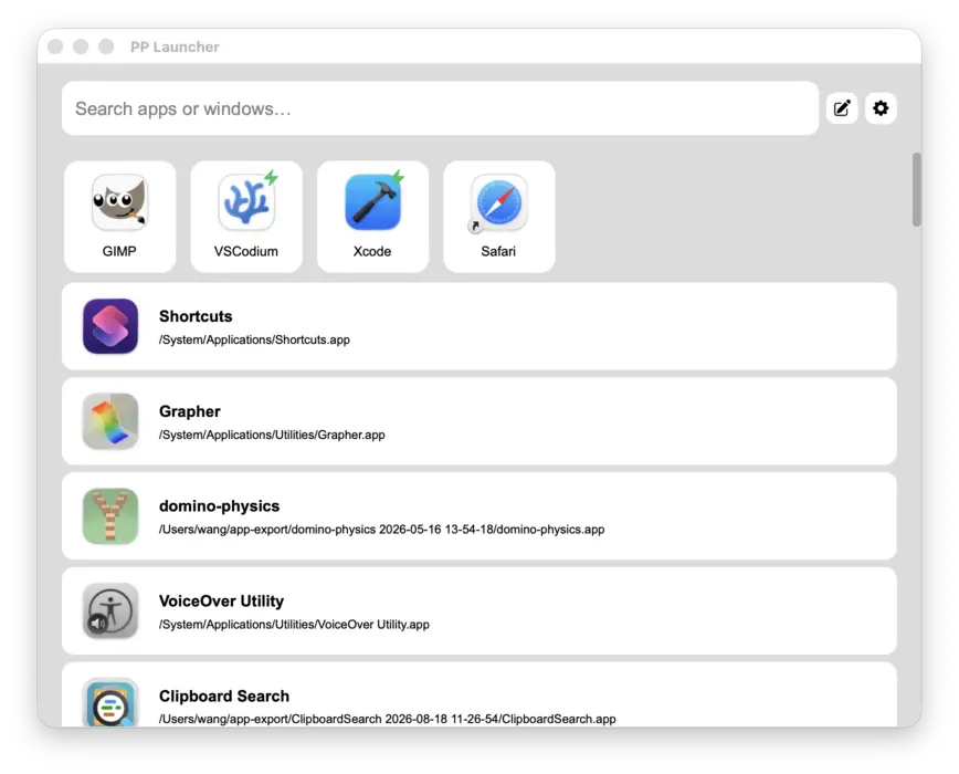 2. Custom quick list