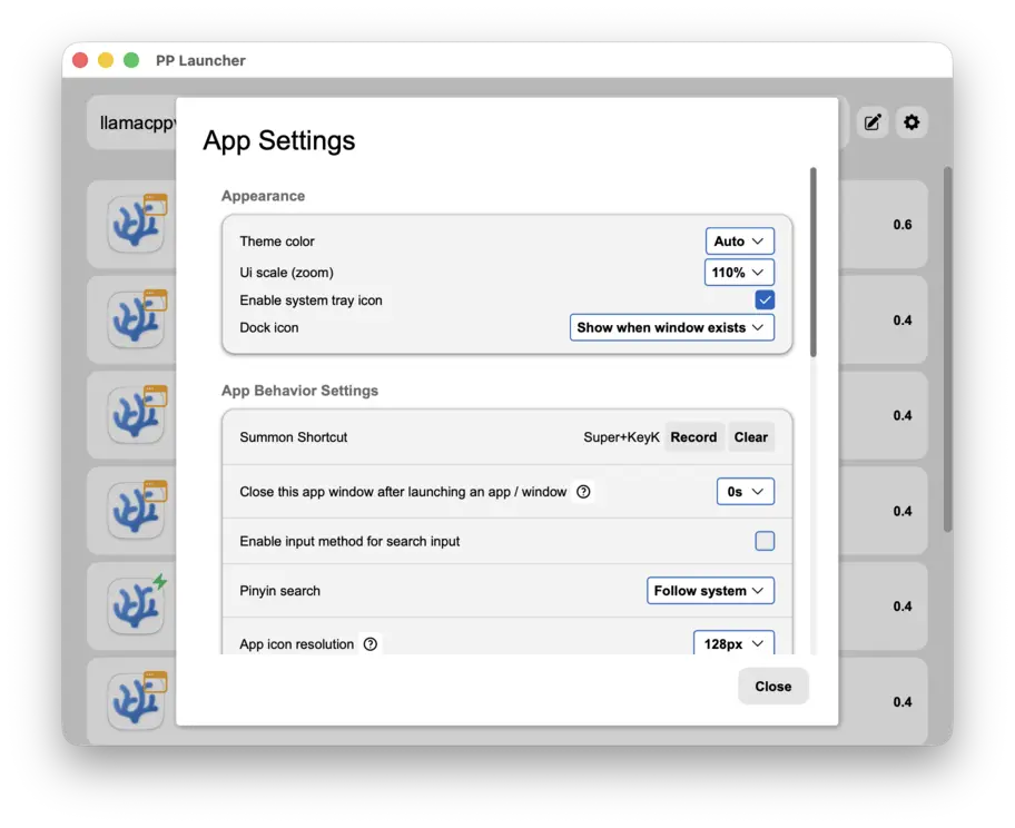 6. Appearance & behavior settings